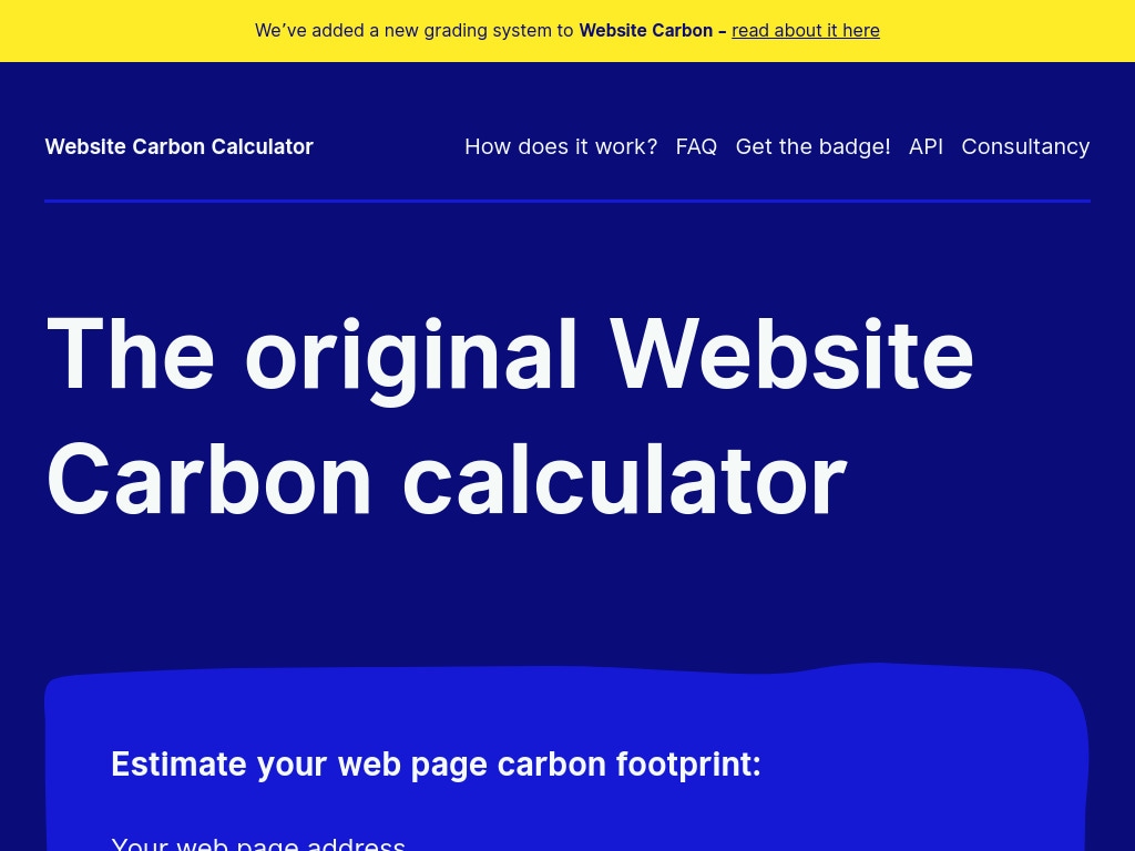 Website Carbon calculator, le premier calculateur carbone de site web